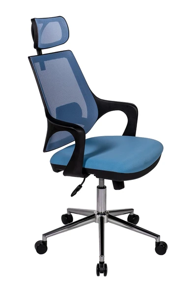 Ofisbazaar Buya Fileli Ofis Koltuğu | Ergonomik ve Modern Tasarım Açık Mavi ürün görseli 1