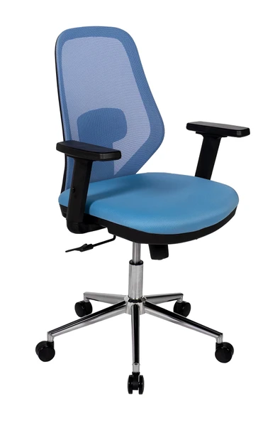 Ofisbazaar Dali Fileli Çalışma Koltuğu | Ergonomik Şef ve Toplantı Koltuğu Açık Mavi ürün görseli 1