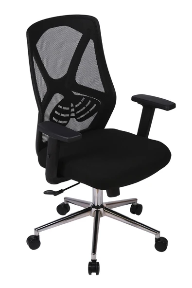 Ofisbazaar Dolphin Siyah Fileli Çalışma Koltuğu | Ergonomik Şef ve Toplantı Koltuğu Siyah Fileli ürün görseli 1