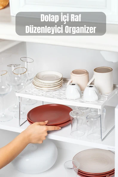 Metsar Home 1 Adet Çok Amaçlı Raf Tabak,Kupa,Bardak Rafı Organizer ürün görseli 1