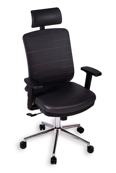 Ofisbazaar UP Deri Yönetici Koltuğu | Ergonomik ve Modern Tasarım Martin 06- Gri Deri ürün görseli 1