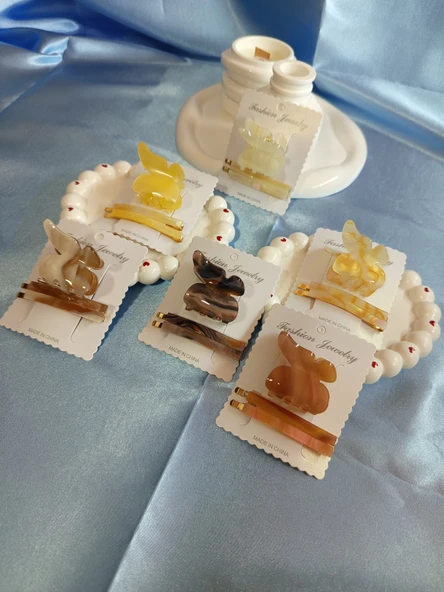 3lü Set Kemik Kıstırmalı Toka ürün görseli 1