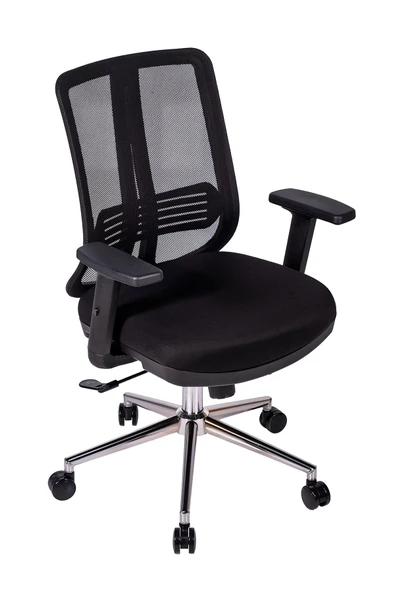 Ofisbazaar UP Fileli Çalışma Koltuğu | Ergonomik Şef ve Toplantı Koltuğu Siyah Fileli ürün görseli 1