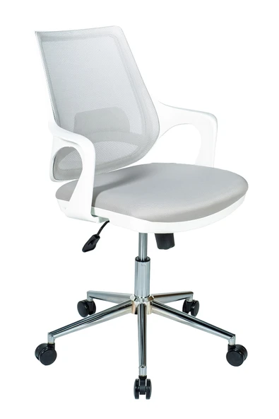 Ofisbazaar Buya Beyaz Fileli Çalışma Koltuğu | Ergonomik Şef ve Toplantı Koltuğu Gri ürün görseli 1