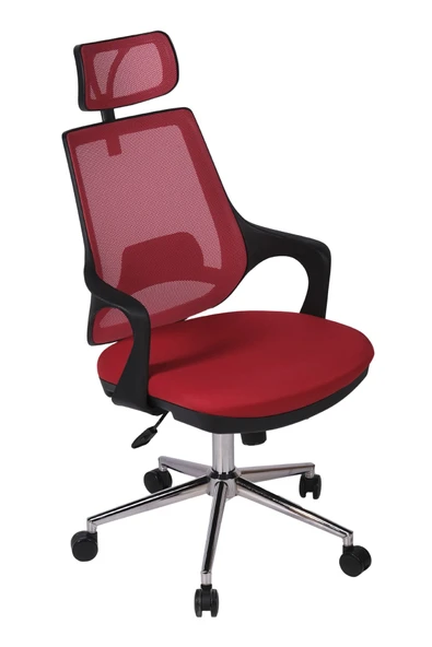 Ofisbazaar Buya Fileli Ofis Koltuğu | Ergonomik ve Modern Tasarım Kırmızı ürün görseli 1