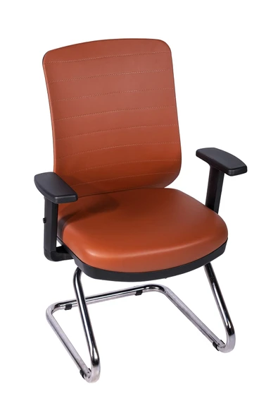 Ofisbazaar UP Deri Misafir Koltuğu | Ergonomik Toplantı ve Bekleme Koltuğu Martin09 Kahverengi Deri ürün görseli 1