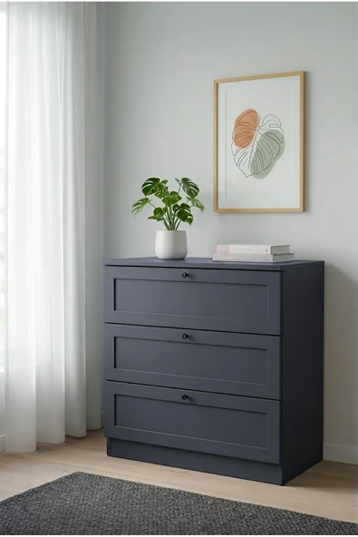 Terra 3 Çekmeceli Şifonyer 75x77x42 cm – Modern Tasarım ürün görseli 1