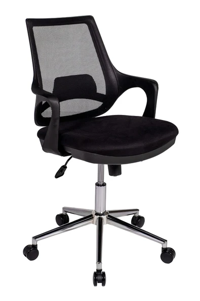 Ofisbazaar Buya Fileli Çalışma Koltuğu | Ergonomik Şef ve Toplantı Koltuğu Siyah Fileli ürün görseli 1