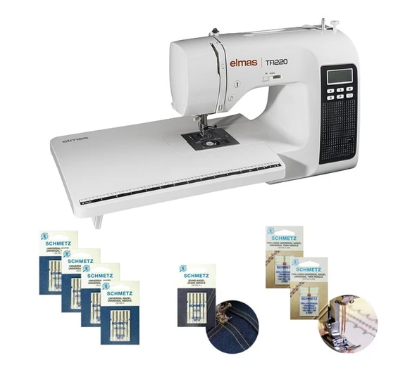 Elmas Tr220 Elektronik Dikiş Makinesi (Uzatma Tablalı) - Siyah - İğne Hediyeli ürün görseli 1