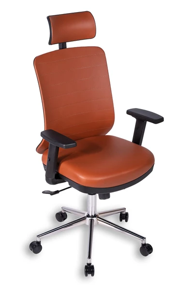 Ofisbazaar UP Deri Yönetici Koltuğu | Ergonomik ve Modern Tasarım Martin09 Kahverengi Deri ürün görseli 1
