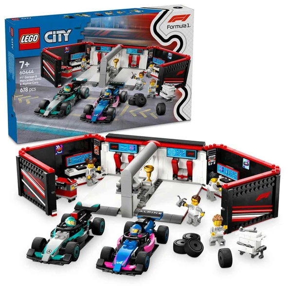 Lego City F1 Garajı ve Mercedes-AMG ve Alpine Arabaları 60444 ürün görseli 1