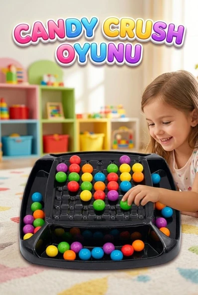 Renkli Toplar Candy Crush 80 Boncuklu Eğitici Düşünce Geliştirici Eşleştirme Kutu Oyunu ürün görseli 1