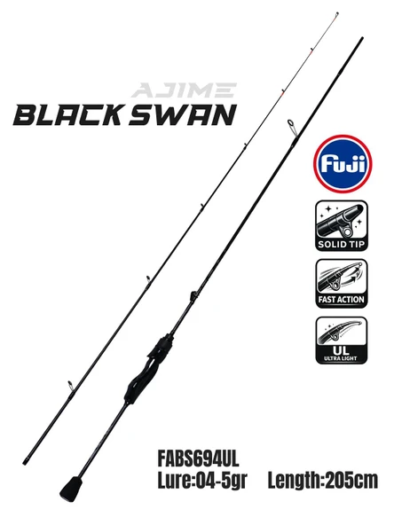 Fujin Ajime Black Swan 205cm 04-5gr Aji LRF Kamışı ürün görseli 1