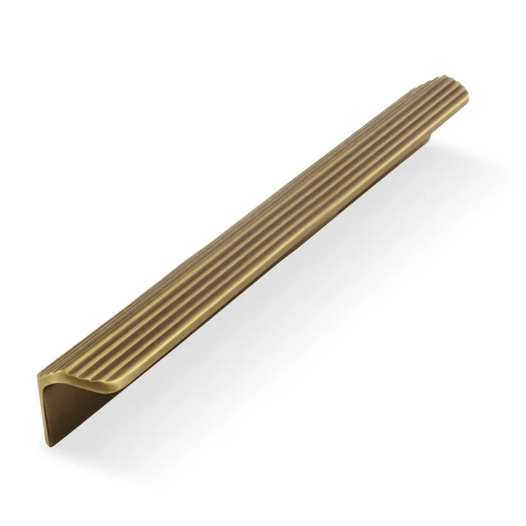 Olifka Çizgili Antik Sarı Çekmece Kulp 416 mm Modern Lüks Mobilya Dolap Çekmece Kulbu Metal ürün görseli 1