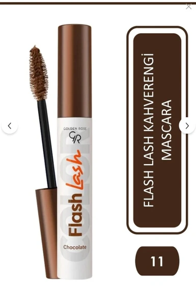 Golden Rose Flash Lash Colored Mascara No:11 Chocolate - Renkli Maskara ürün görseli 1