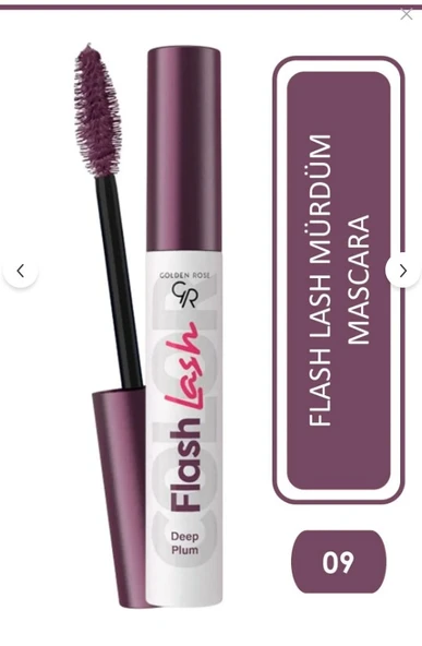 Golden Rose Flash Lash Colored Mascara No:09 Deep Plum- Renkli Maskara ürün görseli 1