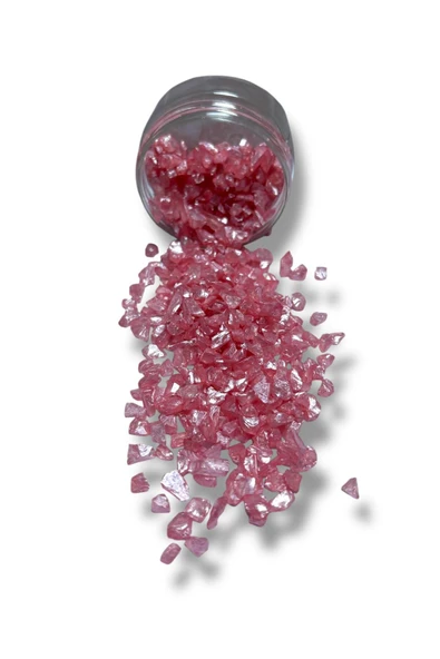 stonechem Epoksi Çalışmalarınız İçin Parlak Cam Kırıkları 4-8 mm ŞEKER PEMBE 100 gr ürün görseli 1