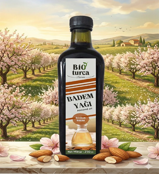 Bioturca Tatlı Badem Yağı 250 ml – %100 Saf, Doğal Ve Soğuk Sıkım ürün görseli 1