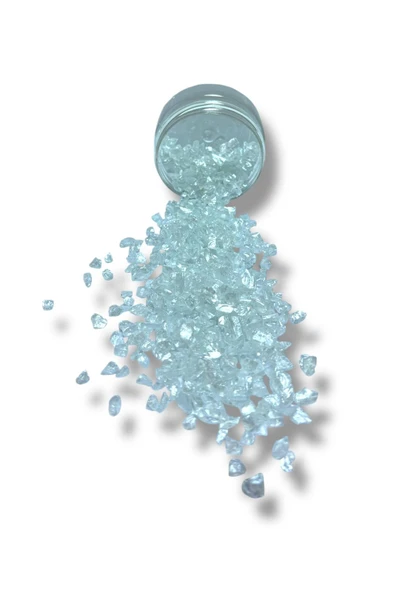 stonechem Epoksi Çalışmalarınız İçin Parlak Cam Kırıkları 4-8 mm İNCİ ŞEFFAF BEYAZ 100 gr ürün görseli 1