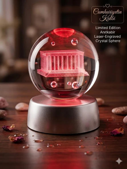 Anıtkabir Lazer İşlemeli Kristal Küre, Hologram Cam Küre , Hediyelik Eşya - Dekoratif Ürünler - Biblo & Obje - Ofis & Kırtasiye - Ofis Aksesuarları - Masa Üstü Setler ürün görseli 1