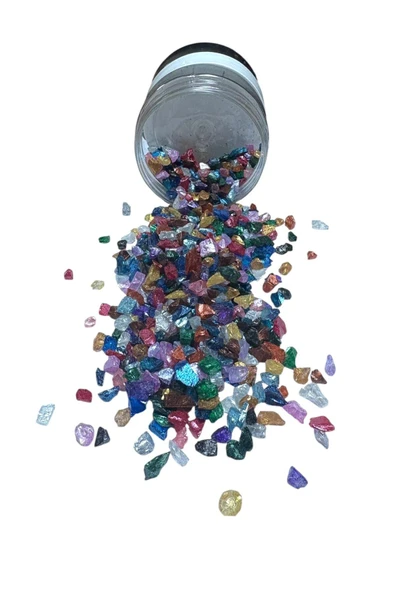 stonechem Epoksi Çalışmalarınız İçin Parlak Cam Kırıkları 4-8 mm KARIŞIK 100 gr ürün görseli 1