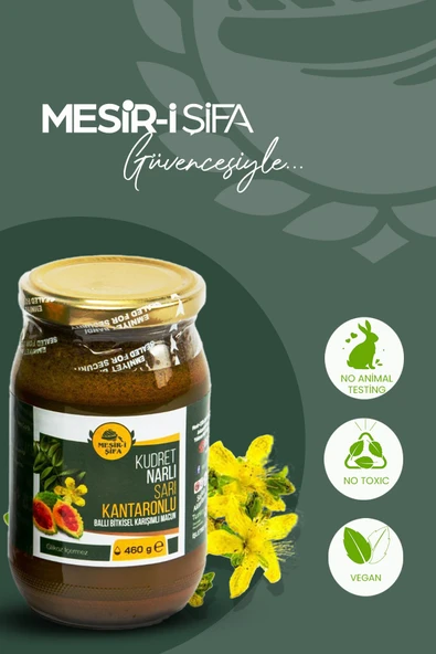 Kudret Narlı Sarı Kantaronlu Bitkisel Macun 460 g - Resim 3