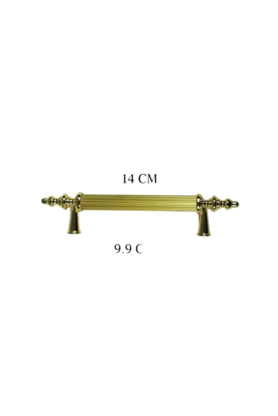 stonechem Kulp Silindir Çizgili Zamak Kulp Model GOLD 14 CM (2 Adet) ürün görseli 1