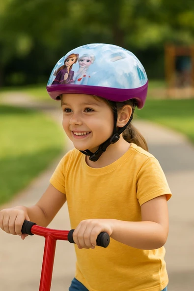 Ayarlanabilir Frozen Spor Kaskı – 52-56 cm ürün görseli 1