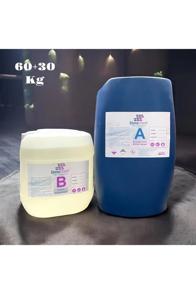 stonechem Woodpox 90 Kg Ultra Şeffaf Ahşap Epoksi Reçine Profesyonel Dökümler Için 3 Cm ürün görseli 1