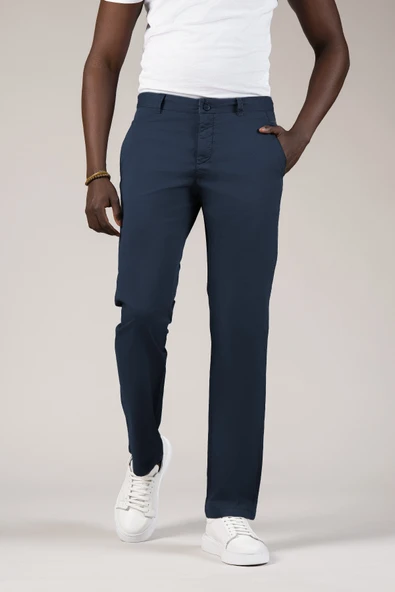 Regular Fit Pamuklu Büyük Beden Yazlık Chino Pantolon ürün görseli 1