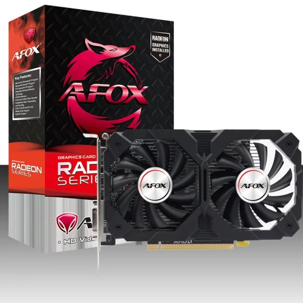 AFOX AFRX550-4096D5H2-V4 RX 550 4GB DDR5 128Bit VGA/DVI/HDMI 16X ürün görseli 1