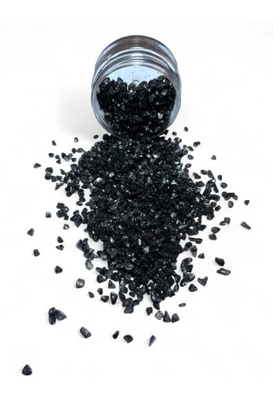 stonechem Epoksi Çalışmalarınız İçin Parlak Cam Kırıkları 2-4 mm SİYAH 100 gr ürün görseli 1