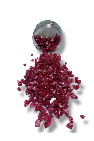 stonechem Epoksi Çalışmalarınız İçin Parlak Cam Kırıkları 4-8 mm KIRMIZI 100 gr ürün görseli 1