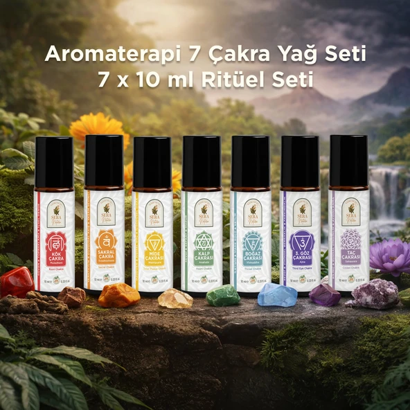Aromaterapi 7 Çakra Yağ Seti 7 x 10 ml Ritüel Seti ürün görseli 1