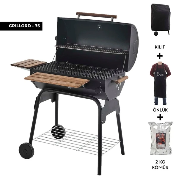 Cheffi Grillord-75 Kömürlü Barbekü Mangal (ÖNLÜK VE KILIF HEDİYELİ) ürün görseli 1