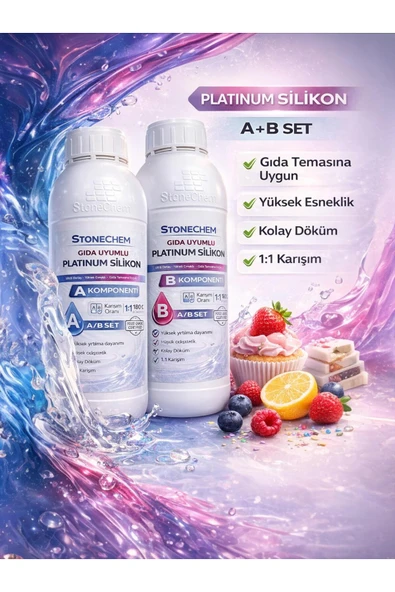 stonechem Gıda Uyumlu LFGB & FDA Sertifikalı Silikon 2 Kg- Kalıp Silikonu, Ultra Esnek, Profesyonel ürün görseli 1