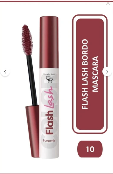 Golden Rose Flash Lash Colored Mascara No:10 Burgundy - Renkli Maskara ürün görseli 1