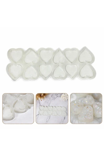 stonechem Epoksi Reçine Silikon Kalıp Çoklu KALP Magnet Kalıbı Seri Döküm Kalıbı 6 CM ürün görseli 1