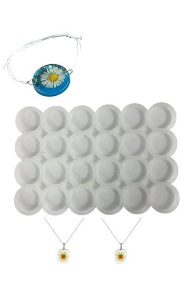 stonechem Çoklu Daire Kolye Ve Anahtarlık Kalıbı 3.3 CM 24 Lü ürün görseli 1