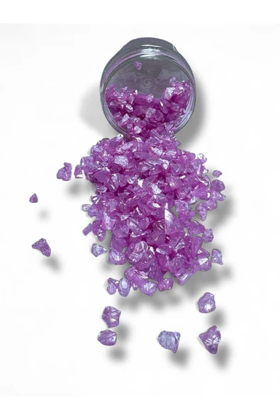 stonechem Epoksi Çalışmalarınız İçin Parlak Cam Kırıkları 4-8 mm FUŞYA 100 gr ürün görseli 1