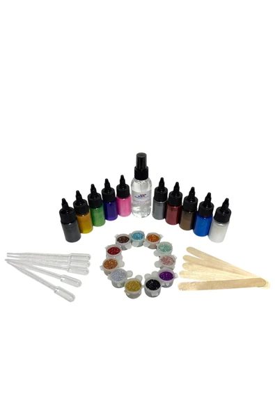 stonechem Epoksi Renklendirme Seti Köpük Giderici + Sıvı Sedefli Pigment + Sim Seti+ Pipet + Karıştırıcı Çubuk ürün görseli 1