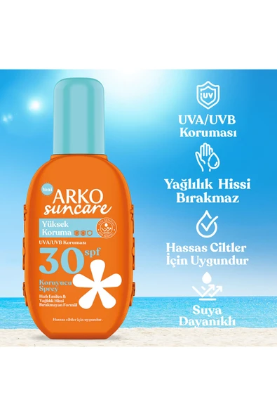 ARKO Suncare Spf30 Yüksek Korumalı Vücut Güneş Spreyi 200 ml ürün görseli 1