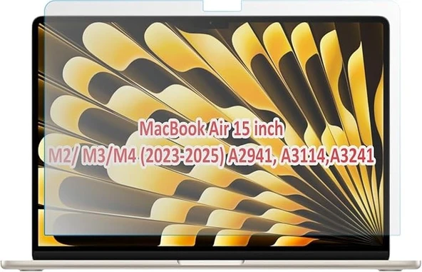 Macbook Air 15 Inç M4-M5 Tam Uyumlu Esnek 9H Nano Ekran Koruyucu ürün görseli 1