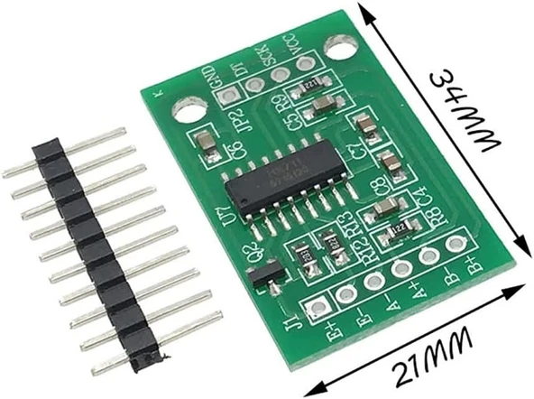 HX711 Yük Hücresi Ağırlık Sensörü Amplifikatör Modülü (Load Cell) - Arduino Uyumlu ürün görseli 1