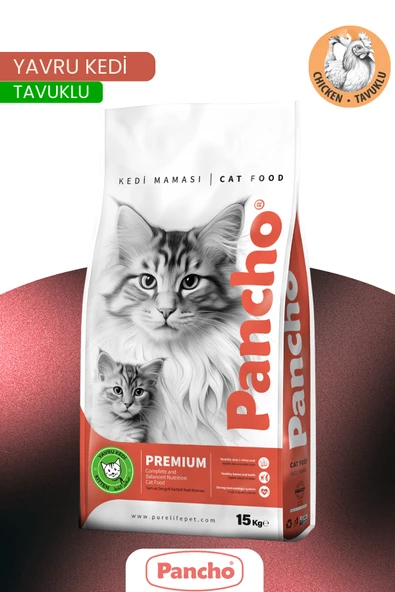 Pancho Tavuklu Yavru Kedi Maması 15 Kg ürün görseli 1