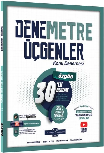 TYT Üçgenler Denemetre 30 lu Konu Denemesi Orijinal Yayınları ürün görseli 1