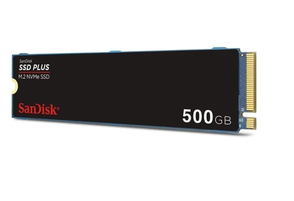 SanDisk 500GB SSD PLUS 2400MB-1500MB-s M.2 PCIe Gen 3.0 NVMe SSD SDSSDA3N-500G-G26 ürün görseli 1