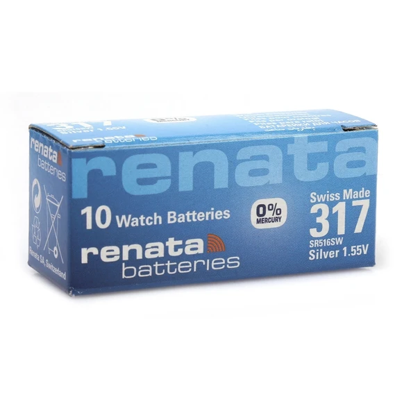 Renata 317 Sr516sw 1.55v Alkalin Saat Pili 10 Adet ürün görseli 1