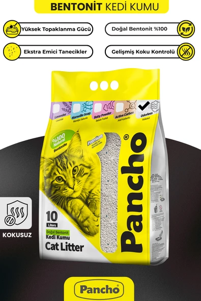 Pancho Kokusuz Kedi Kumu 10 LT ürün görseli 1