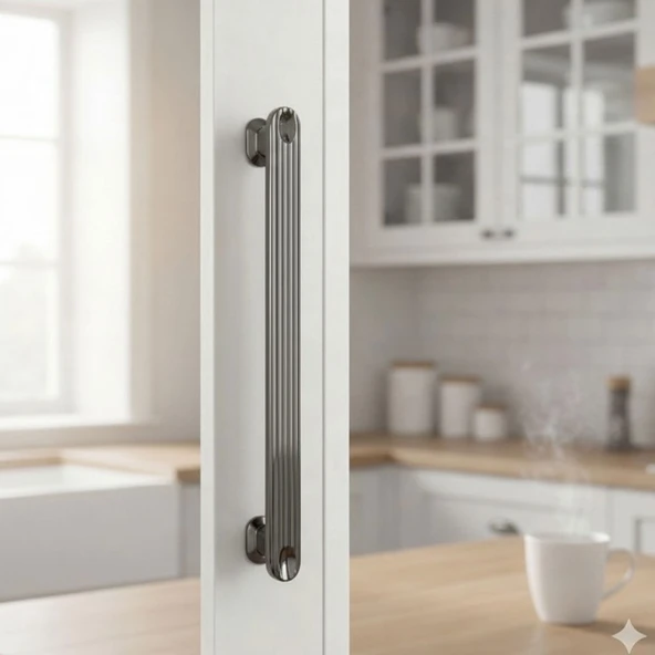 Özen Füme Çekmece Kulp 160 mm Dolap Çekmece Şık Tasarım Dayanıklı Metal Kulplar Modern Stil ürün görseli 1